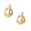 Spero London Women's Rose Gold / Silver / Gold Fancy Cubic Zirconia Hoops Earring In Multi