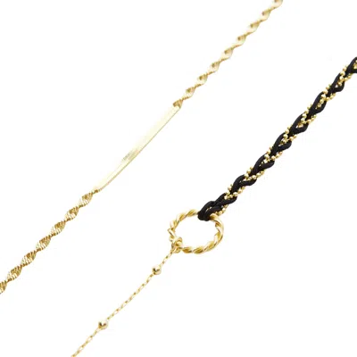 Spero London Women's Semi Twisted & Handmade Braided Sterling Silver Bracelet Set - Black