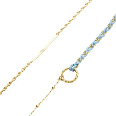 Spero London Women's Semi Twisted & Handmade Braided Sterling Silver Bracelet Set - Blue