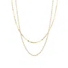 Spero London Women's Semi Twisted & Paperclip Chain Sterling Silver Layering Necklace Set - Gold In Gold