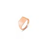 Spero London Women's Signature Rectangular Sterling Silver Signet Ring - Rose Gold In Gold