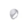 Spero London Women's Signature Round Sterling Silver Signet Ring - Silver In Silver