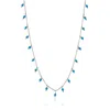 Spero London Women's Silver / Blue Blue Turquoise Beaded Sterling Silver Chain Necklace - Silver In Blue