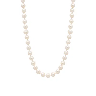 Spero London Women's Silver Large Natural Freshwater Real Pearl Strand Necklace In Gold