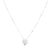 Spero London Women's Silver / White Four Leaf Clover Sterling Silver Necklace - Silver In Multi