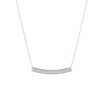 Spero London Women's Silver / White Sterling Silver Concave Bar Necklace - White - Silver In Multi