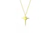 Spero London Single Star Necklace Sterling Silver In Gold