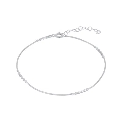 Spero London Women's Six Beads Sterling Silver Bracelet - Silver