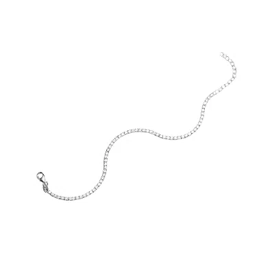 Spero London Women's Sterling Silver Adjustable Tennis Bracelet - 2mm