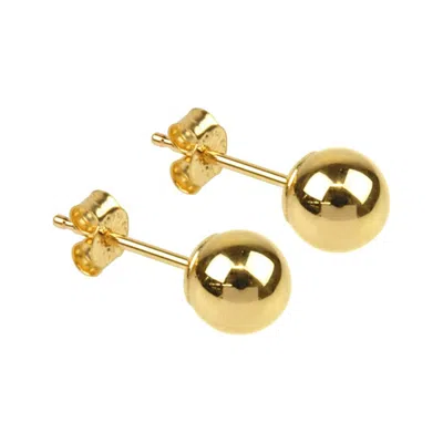Spero London Women's Sterling Silver Ball Sphere Stud Earring - Gold