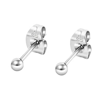 Spero London Women's Sterling Silver Ball Sphere Stud Earring - Silver