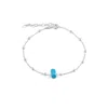 Spero London Women's Sterling Silver Beaded Satellite Chain Bracelet With Turquoise Gemstone