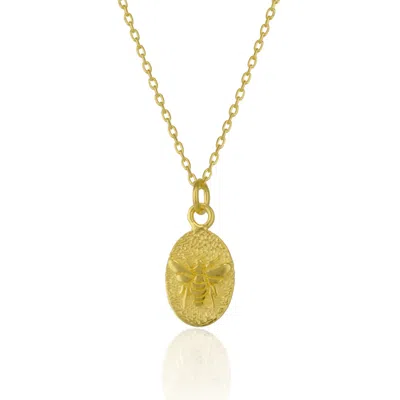 Spero London Women's Sterling Silver Bee Chain Pendant Necklace - Gold