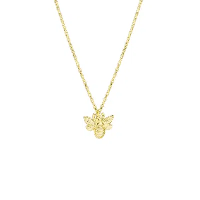Spero London Women's Sterling Silver Bee Pendant Chain Necklace - Gold