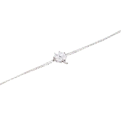 Spero London Women's Sterling Silver Clover Bracelet - White - Silver