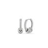 Spero London Women's Sterling Silver Cz Jewelled Hoops In Silver In Silver