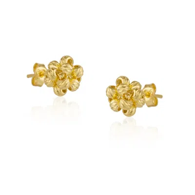 Spero London Women's Sterling Silver Dorissa Beaded Stud Earring - Gold