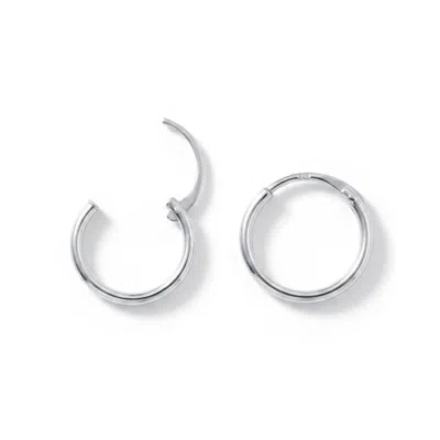 Spero London Women's Sterling Silver Essential Hoop Earrings - 10mm