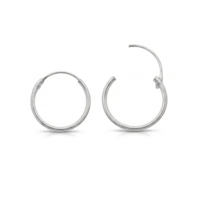Spero London Women's Sterling Silver Essential Hoop Earrings - 12mm