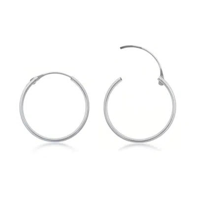 Spero London Women's Sterling Silver Essential Hoop Earrings - 16mm