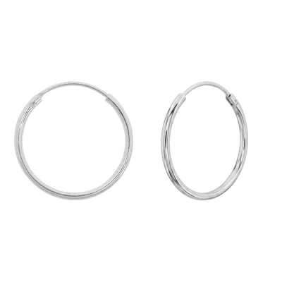 Spero London Women's Sterling Silver Essential Hoop Earrings - 18mm