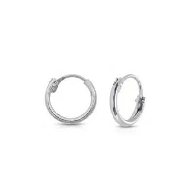 Spero London Women's Sterling Silver Essential Hoop Earrings - 8mm