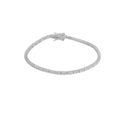 Spero London Women's Sterling Silver Fine Tennis Bracelet - Silver