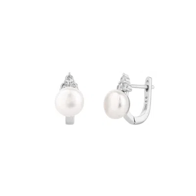 Spero London Women's Sterling Silver Grape Pearl Earring