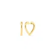 Spero London Women's Sterling Silver Heart Hoop Earring - Gold In Gold