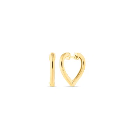 Spero London Women's Sterling Silver Heart Hoop Earring - Gold