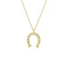 Spero London Women's Sterling Silver Horseshoe Equestrian Necklace - Gold