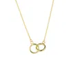 Spero London Women's Sterling Silver Interlink Circles Necklace - Gold In Gold