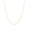 Spero London Women's Sterling Silver Large Rectangular Chain Necklace - Gold In Gold