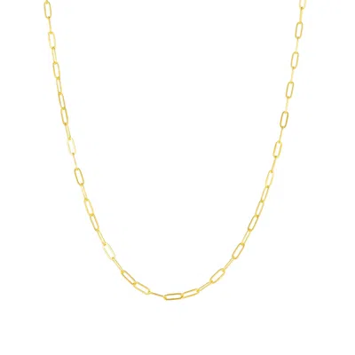 Spero London Women's Sterling Silver Large Rectangular Chain Necklace - Gold