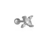 Spero London Women's Sterling Silver Marquise Stud Piercing Single Earring