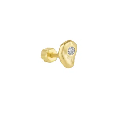 Spero London Women's Sterling Silver Melting Piercing With Gemstone - Gold