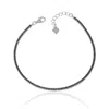 Spero London Women's Sterling Silver Mini Black Tennis Bracelet In Multi