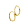 Spero London Women's Sterling Silver Oval Small Hoop Earring - Gold In Gold
