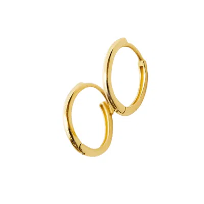 Spero London Women's Sterling Silver Oval Small Hoop Earring - Gold