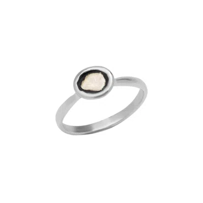 Spero London Women's Sterling Silver Polki Raw Uncut Diamond Ring In Metallic