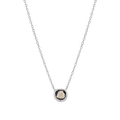 Spero London Women's Sterling Silver Raw Uncut Polki Diamond Necklace