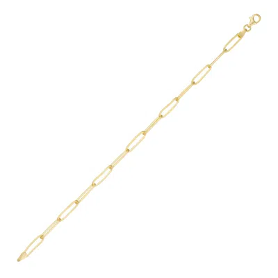Spero London Women's Sterling Silver Rectangular Large Chain Bracelet - Gold