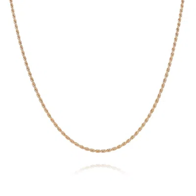 Spero London Women's Sterling Silver Rope Chain Necklace - Rose Gold