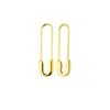 Spero London Sterling Silver Safety Pin Earring In Gold