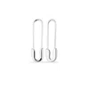 Spero London Sterling Silver Safety Pin Earring In Metallic