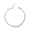 Spero London Women's Sterling Silver Snake Chain Knot Bracelet - Silver In Silver
