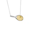 Spero London Sterling Silver Tennis Racket Necklace