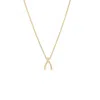 Spero London Women's Sterling Silver Tiny Mini Wishbone Necklace - Gold In Gold