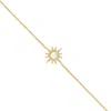 Spero London Women's Sun Sterling Silver White Opal Bracelet In Gold In Gold