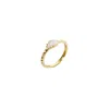 Spero London Women's Three Baugette Gemstone Sterling Silver Ring - Gold In Gold